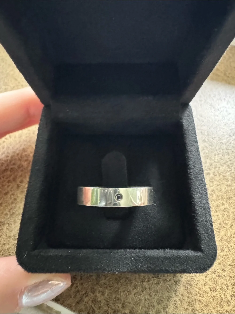 Fergus James Elliot 925 Sterling Silver Men’s Wedding Band Genuine Diamonds